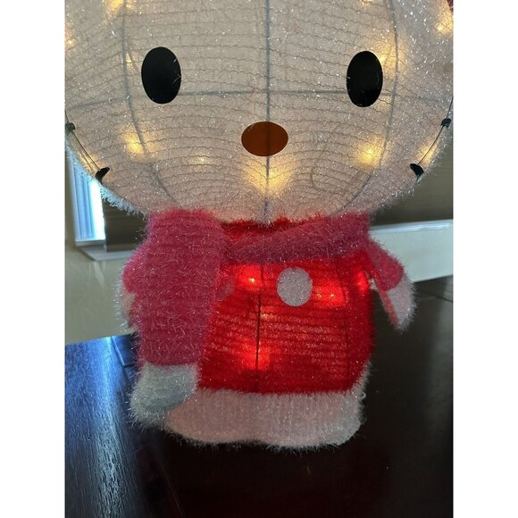 Hello Kitty Christmas 28” 3D Lighted Holiday Decor Jumbo Rare Kurt Adler 2012 - Picture 7 of 16